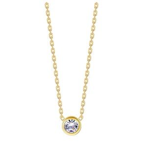 Elegant Gold Necklace with Crystal Pendant